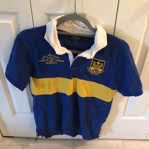 POLO STRIPED BLUE AND YELLOW collared shirt